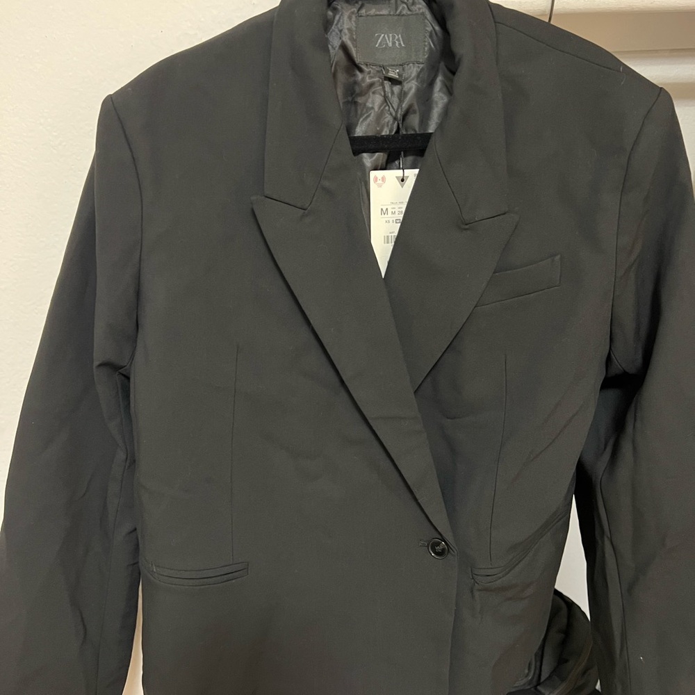 Zara Charcoal Tailored Jacket